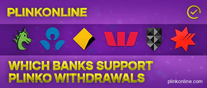 To which banks can winnings from plinko online be withdrawn?
